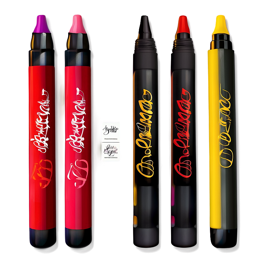 Calligraphy Markers Pack Png Vgw PNG Image