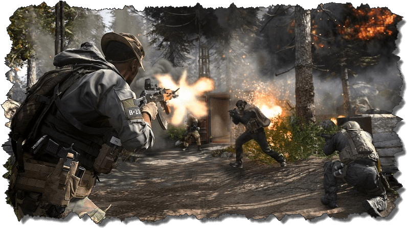 Callof Duty Intense Firefight PNG Image