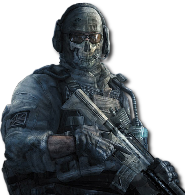 Callof Duty Soldierwith Skull Mask PNG Image