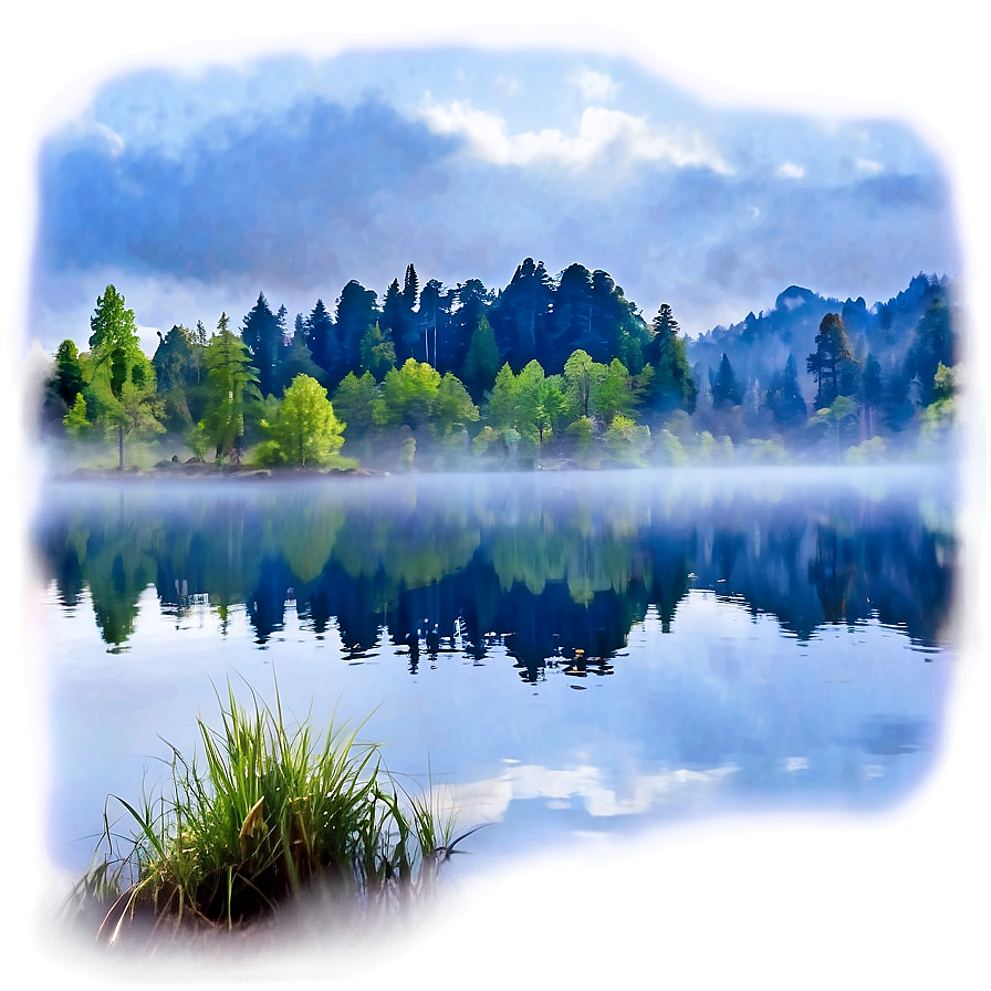 Calm Lake Mist Png Cma81 PNG Image