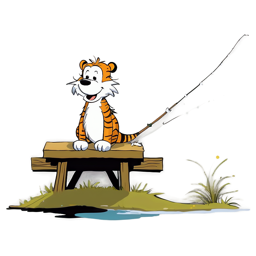 Calvin And Hobbes Fishing Png 06232024 PNG Image