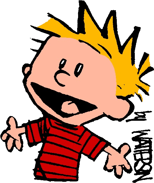 Calvin Excited Expression PNG Image