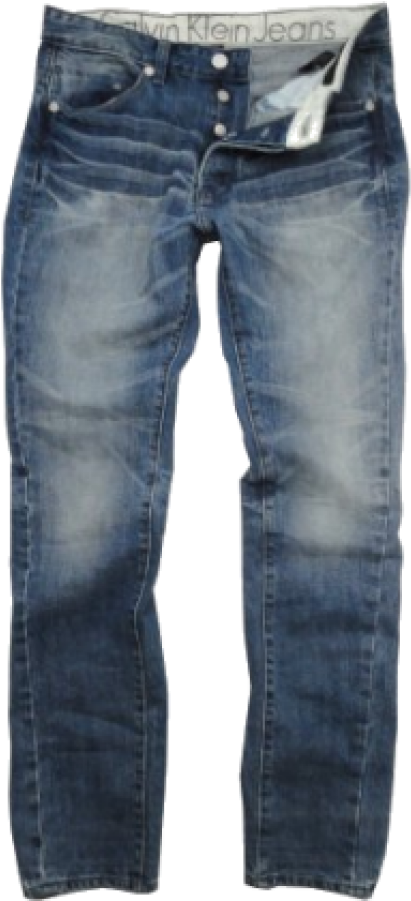 Calvin Klein Faded Blue Jeans PNG Image