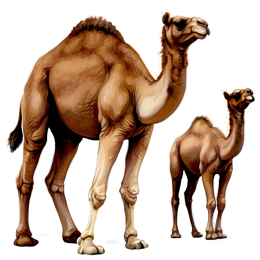 Camel With Calf Png 05212024 PNG Image