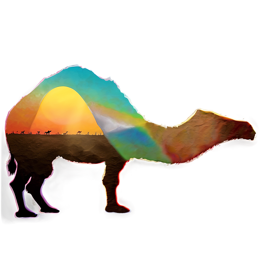 Camel With Sunset Background Png 40 PNG Image