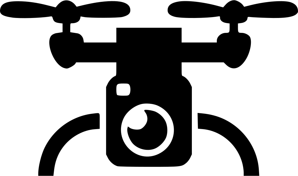 Camera Drone Silhouette Icon PNG Image