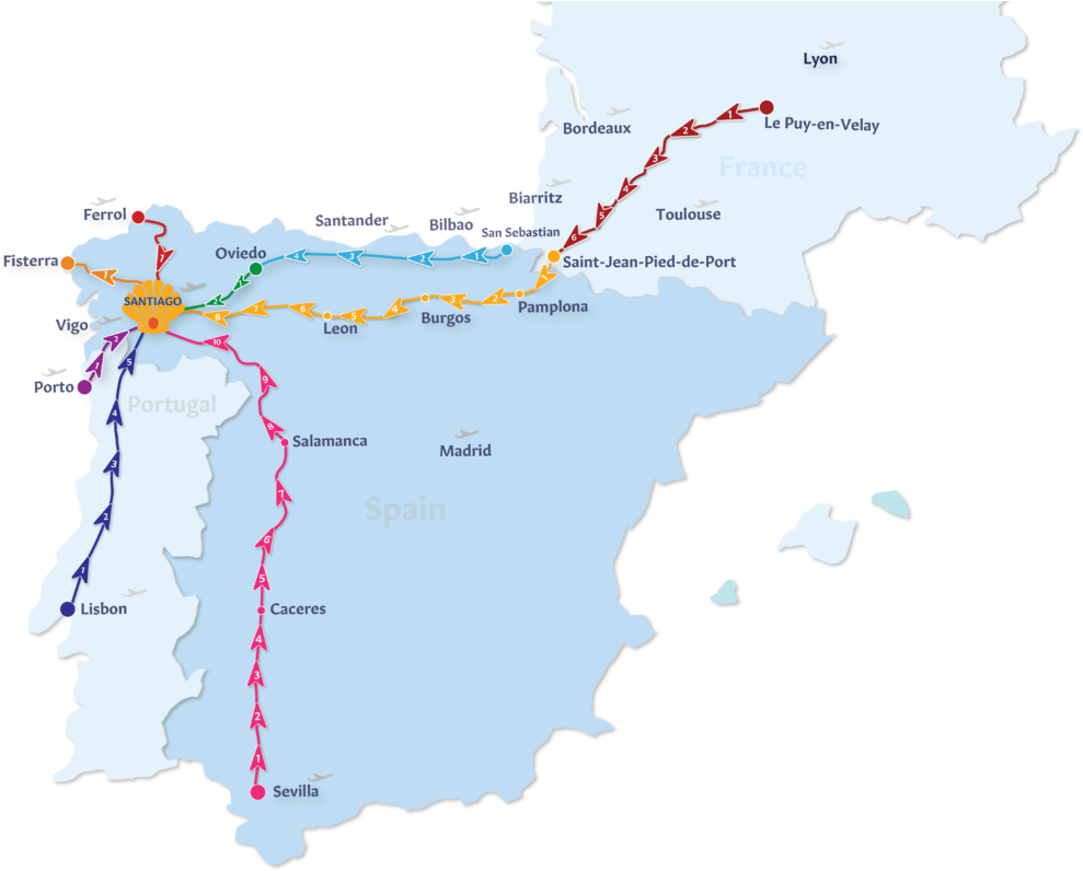 Caminode Santiago Map PNG Image