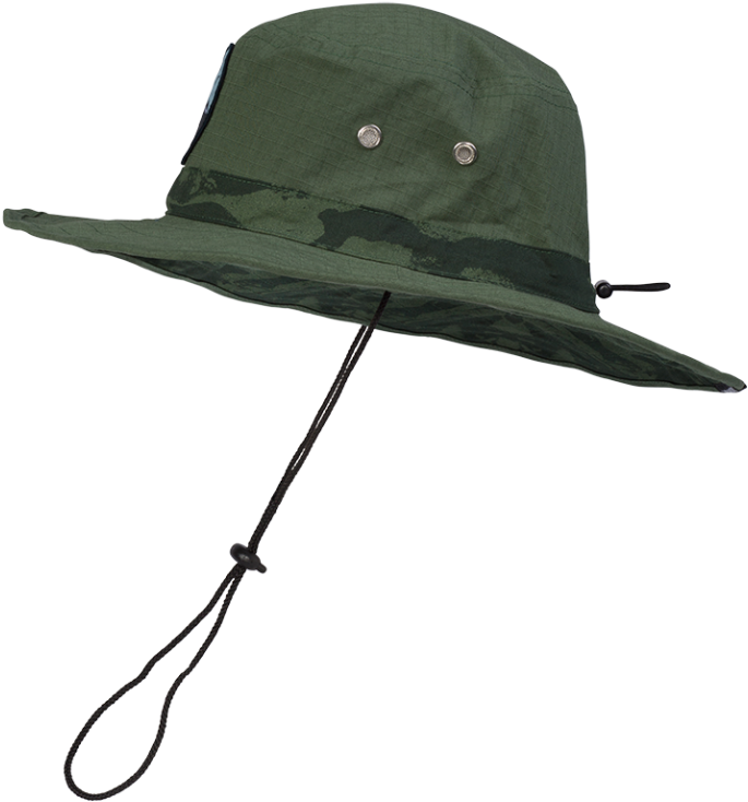 Camo Bucket Hatwith Chin Strap PNG Image