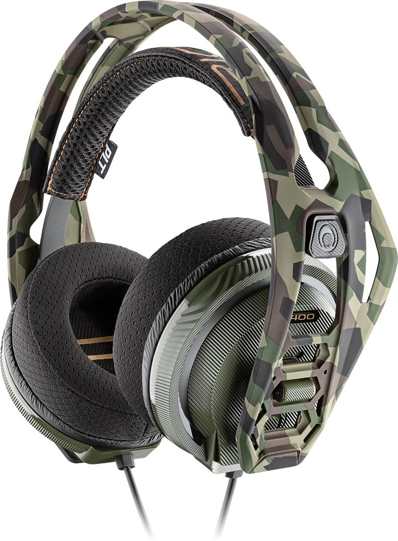 Camo Gaming Headset Design PNG Image