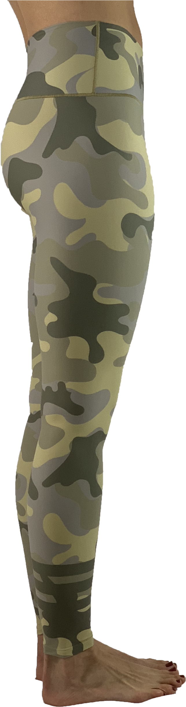 Camo Leggings Side View PNG Image