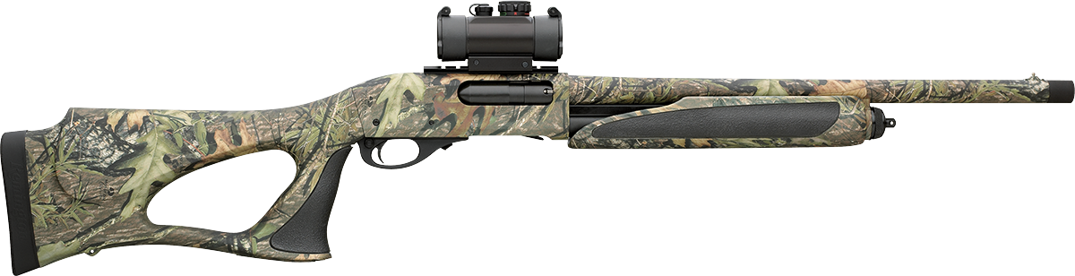 Camo Pattern Shotgunwith Scope PNG Image