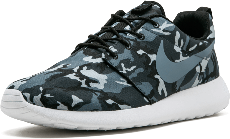 Camo Print Nike Running Shoe PNG Image