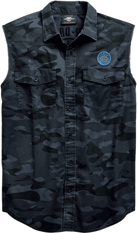 Camo Sleeveless Shirt PNG Image