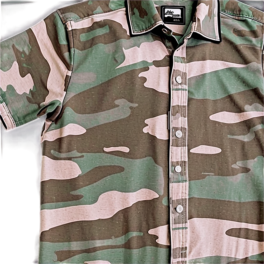 Camouflage Collar Shirt Png Psk44 PNG Image