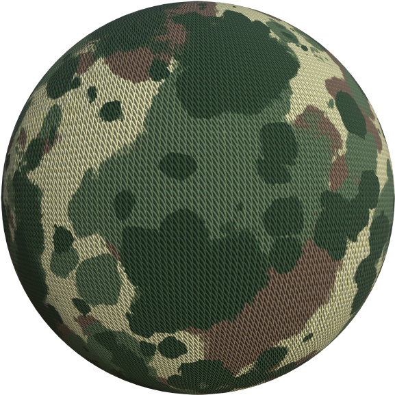 Camouflage Fabric Sphere Texture PNG Image