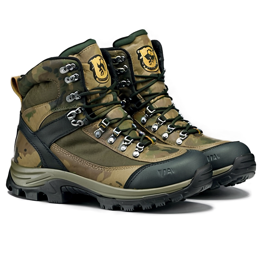 Camouflage Hiking Boots Png Qbn PNG Image