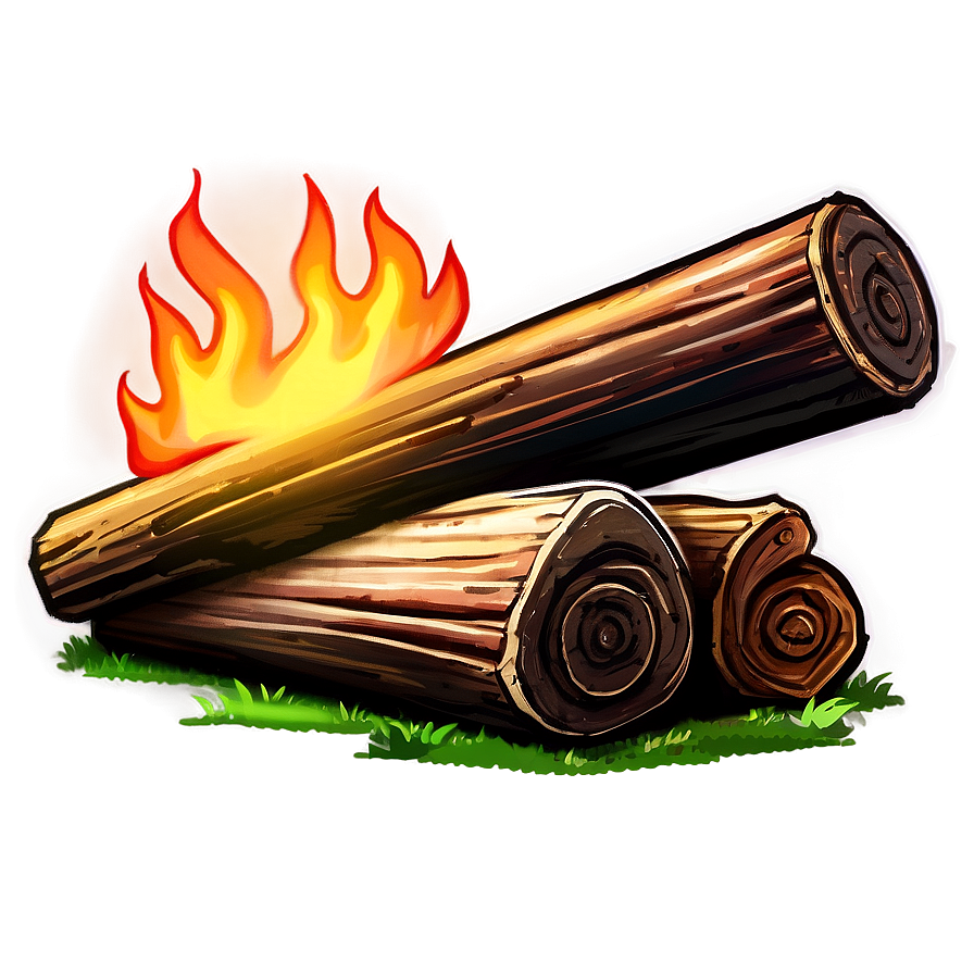 Campfire And Log Bench Png 05242024 PNG Image