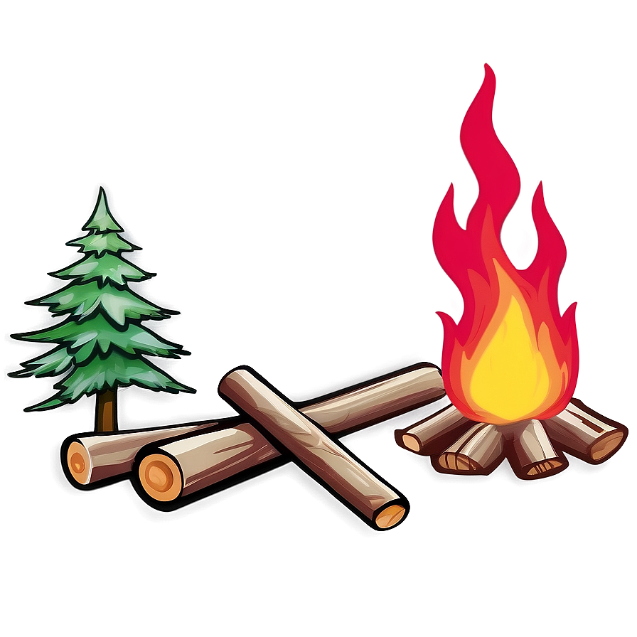 Campfire And Pine Trees Png 53 PNG Image