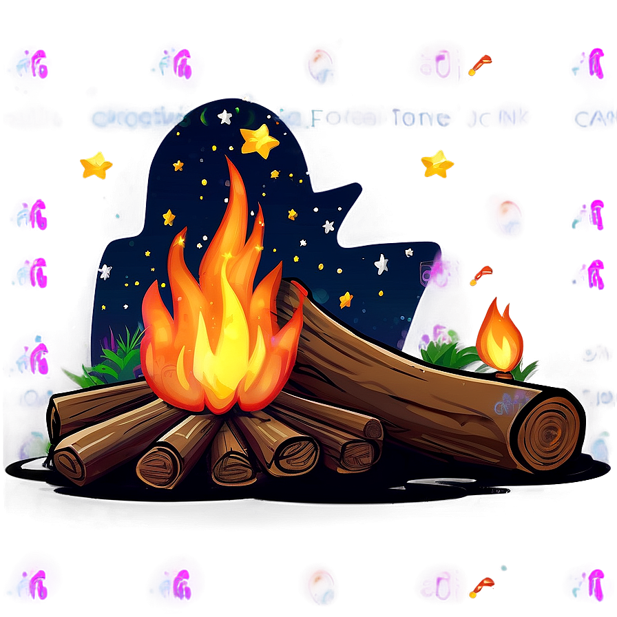 Campfire And Starry Sky Png 05242024 PNG Image