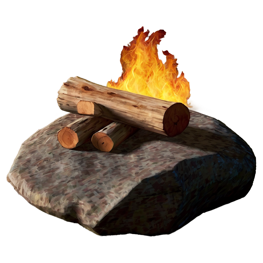 Campfire On Mountain Top Png Pjx PNG Image