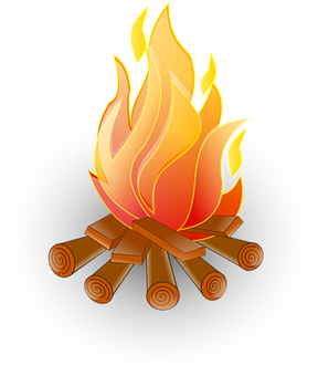 Campfire Vector Illustration PNG Image