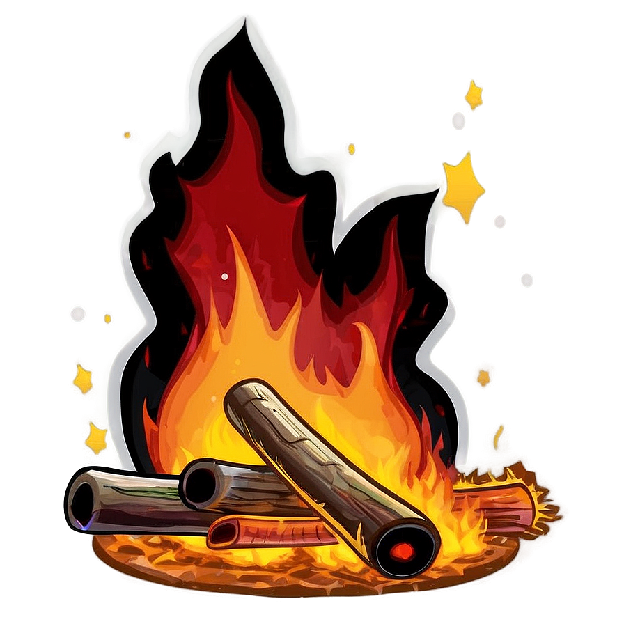 Campfire With Snowflakes Png Ubp23 PNG Image