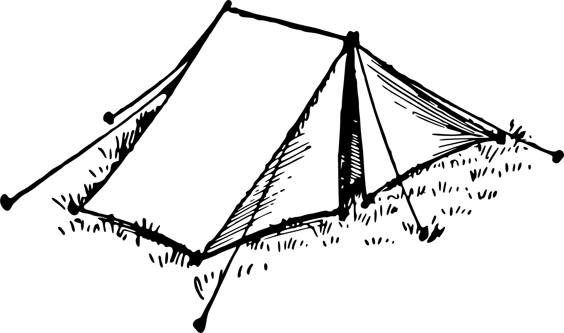 Camping Tent Sketch PNG Image