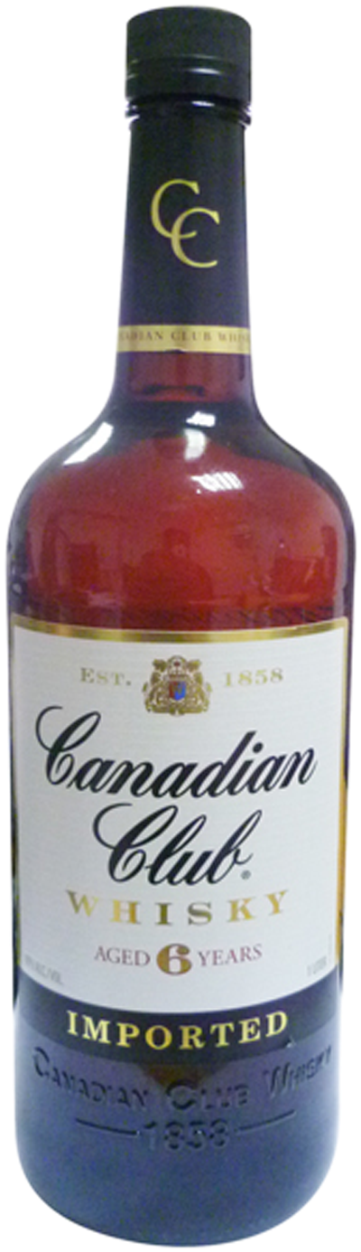 Canadian Club Whisky Bottle PNG Image