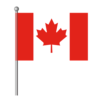 Canadian Flag Display PNG Image