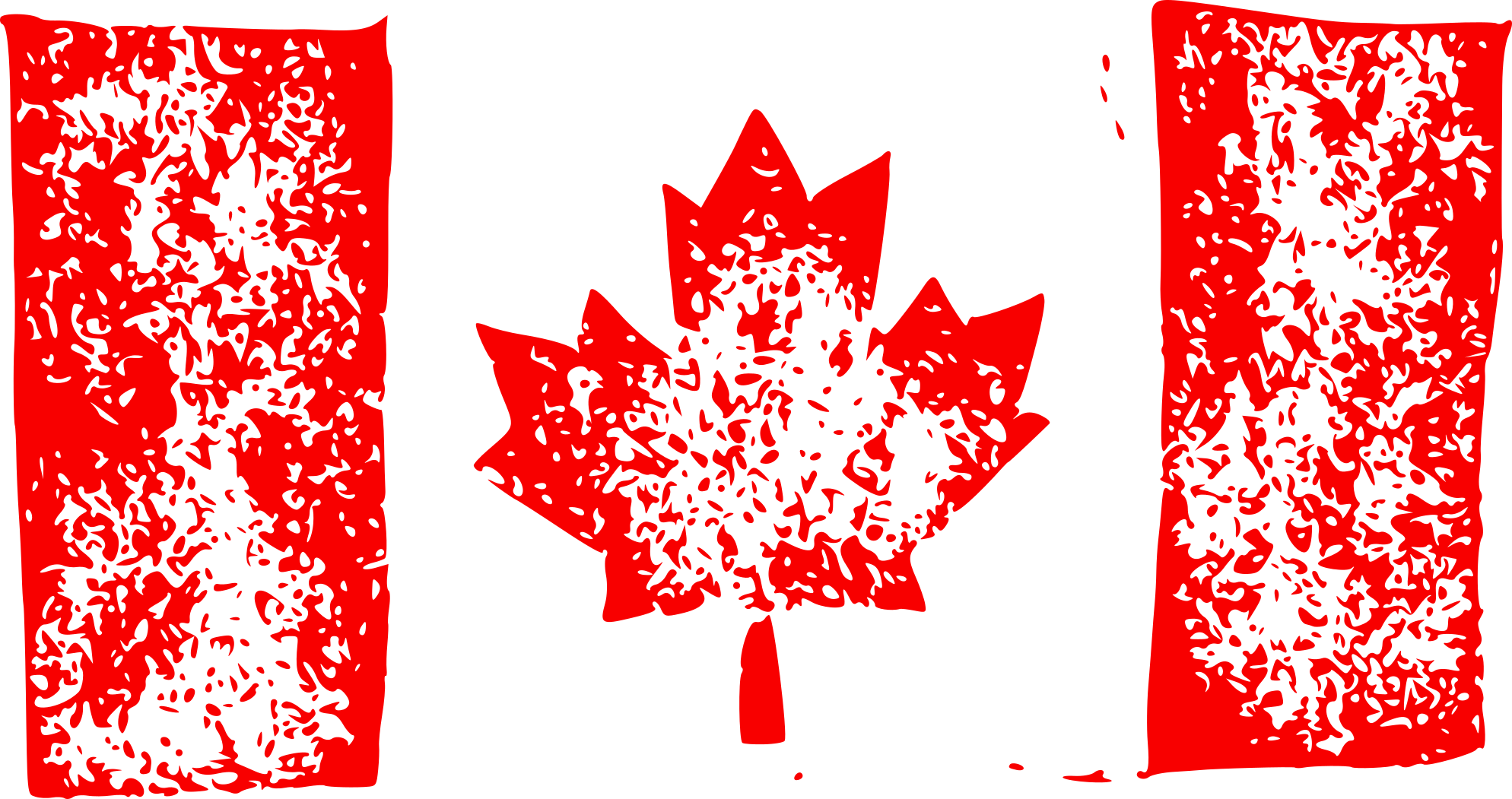 Canadian Flag Distressed Texture PNG Image