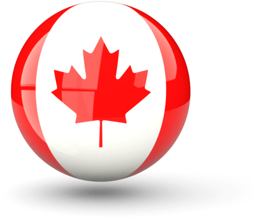 Canadian Flag Sphere Graphic PNG Image