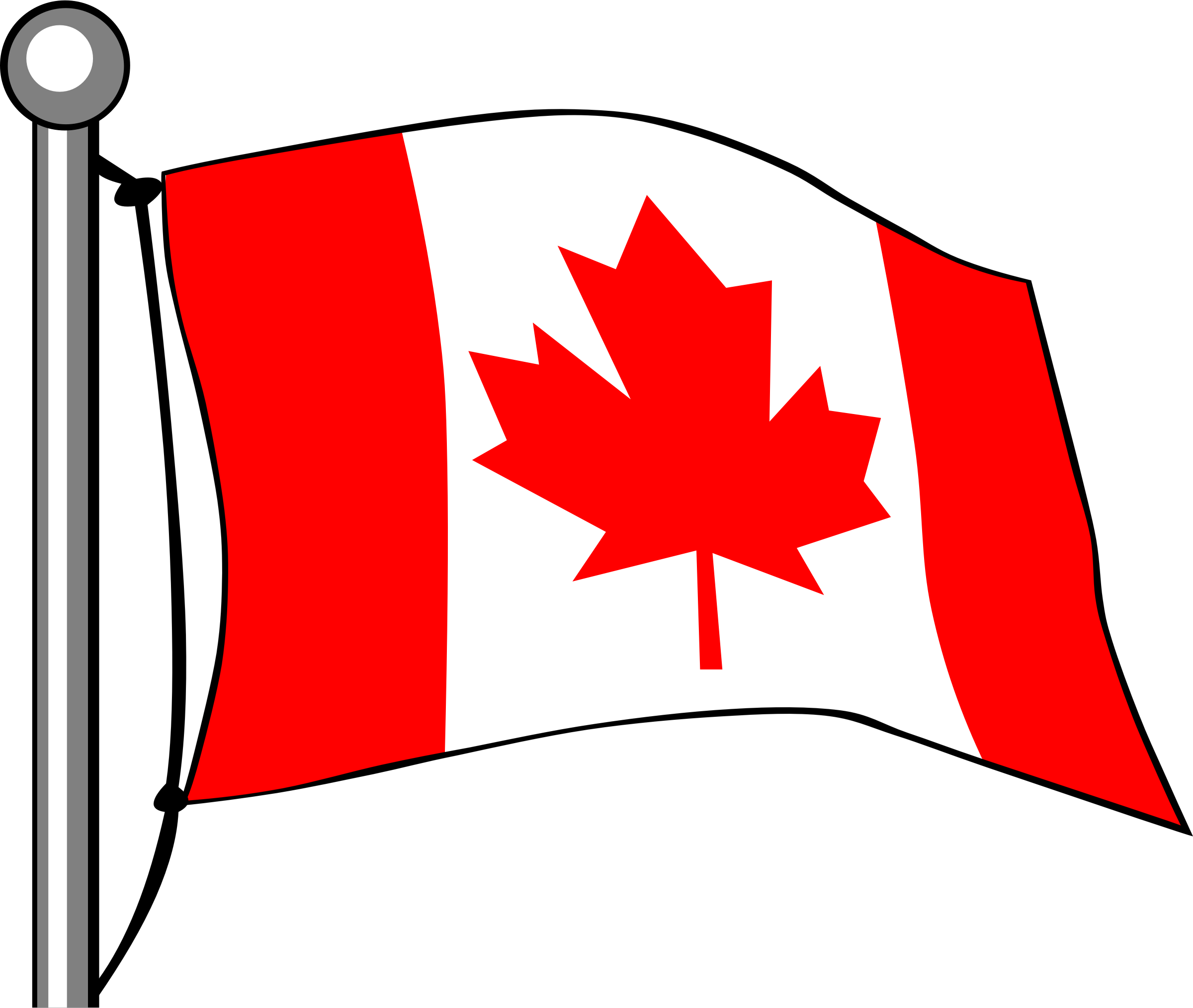 Canadian Flag Waving PNG Image