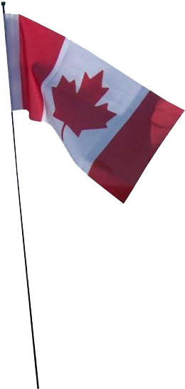 Canadian Flag Waving Sky Background PNG Image