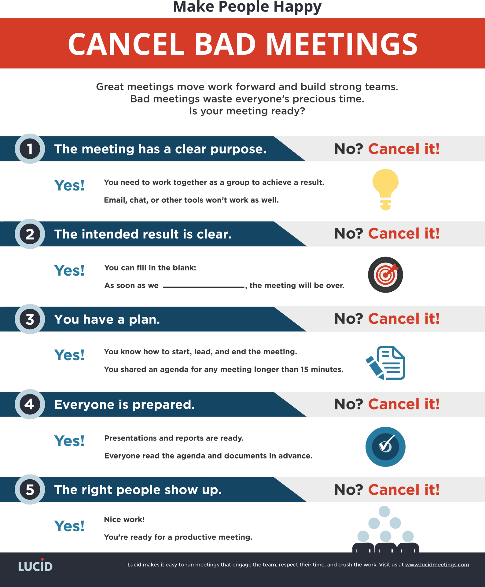 Cancel Bad Meetings Infographic PNG Image