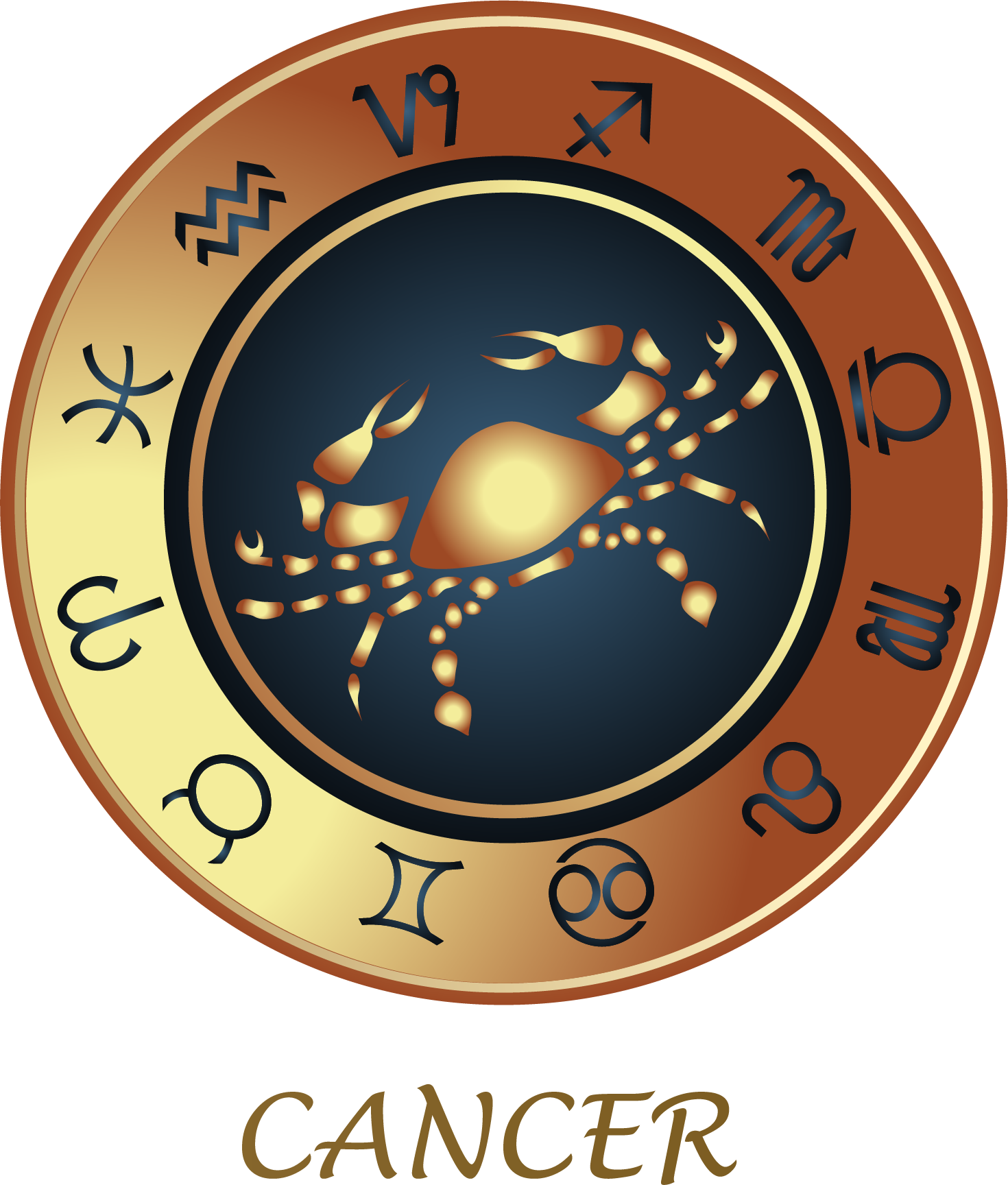 Cancer Zodiac Symbol Artwork PNG Image