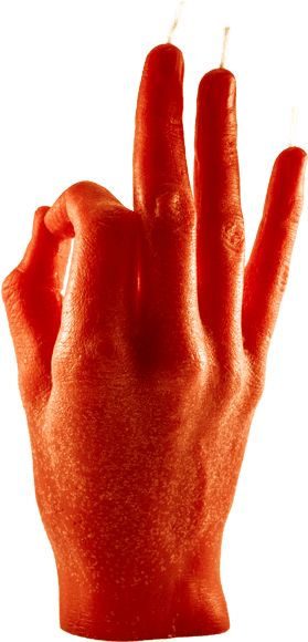 Candle Hand Gesture Art PNG Image