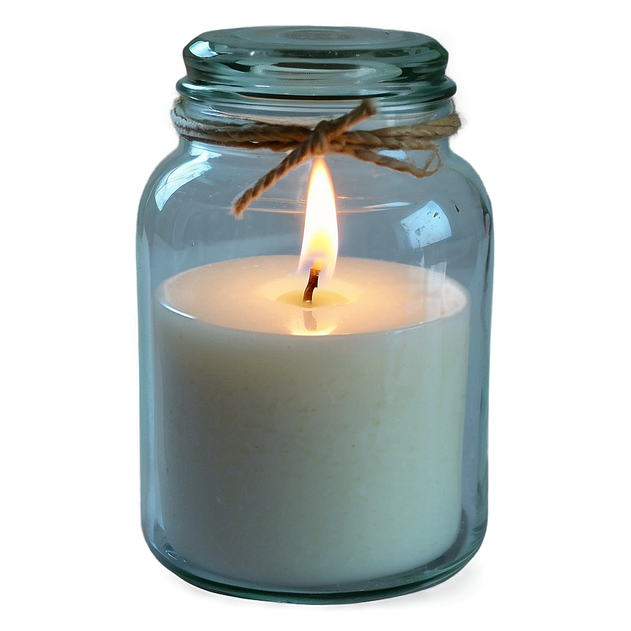 Candle In Glass Jar Png 05232024 PNG Image