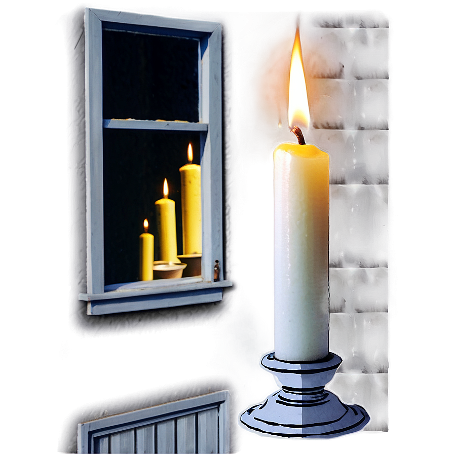 Candle In Window Png 05232024 PNG Image