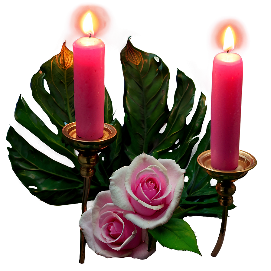 Candle Light Romantic Setup Png Bmx PNG Image