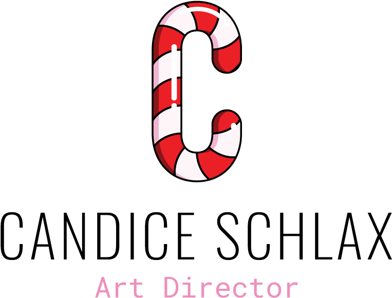 Candy Cane Letter C Logo PNG Image