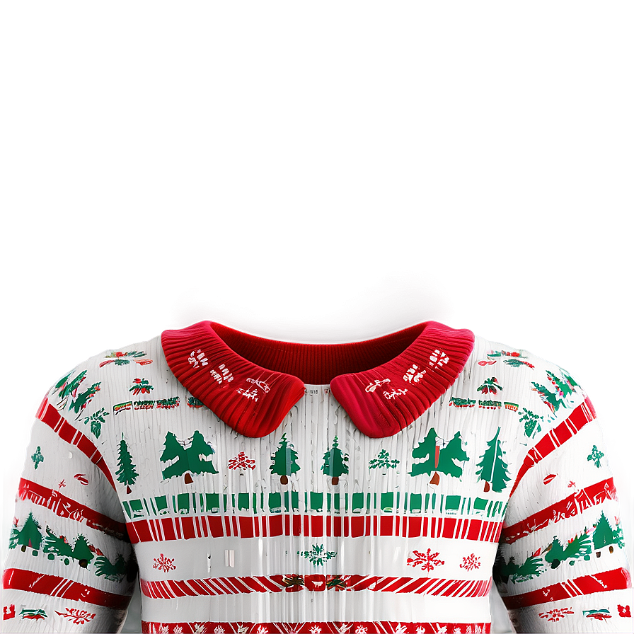 Candy Cane Ugly Christmas Sweater Png 06122024 PNG Image