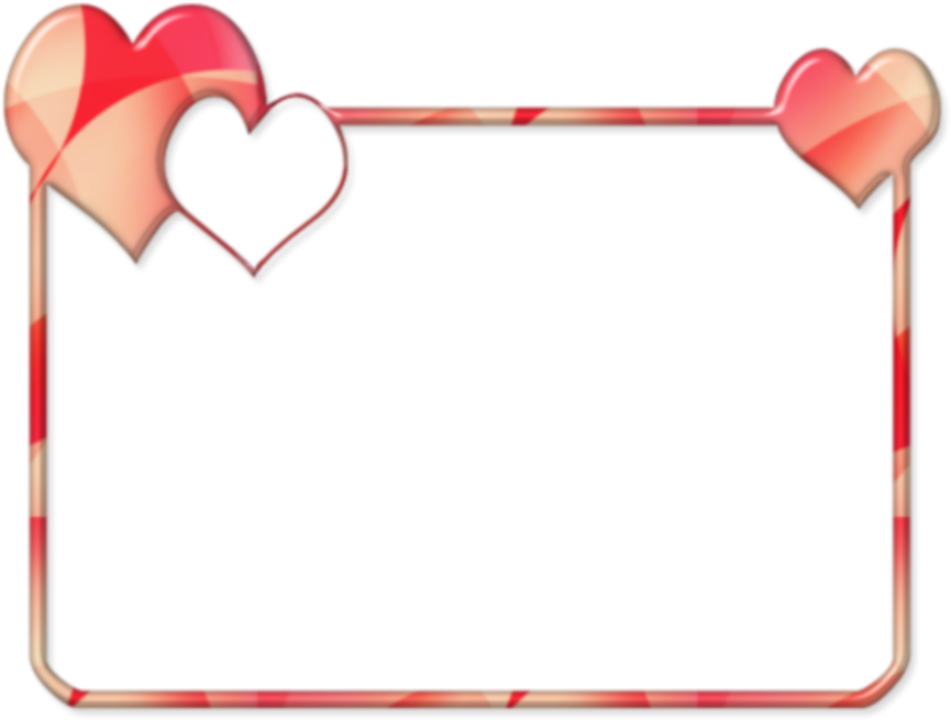 Candy Heart Frame PNG Image