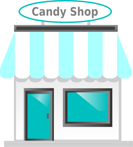 Candy Shop Facade Vector PNG Image