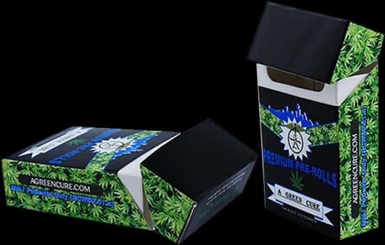 Cannabis Cigarette Pack Design PNG Image