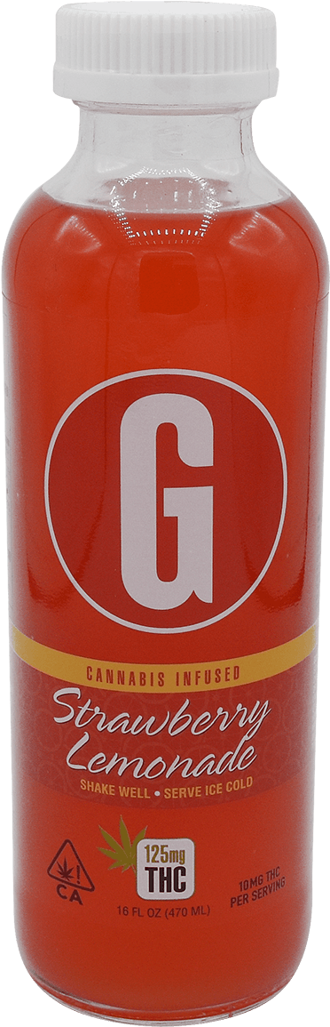 Cannabis Infused Strawberry Lemonade Bottle PNG Image