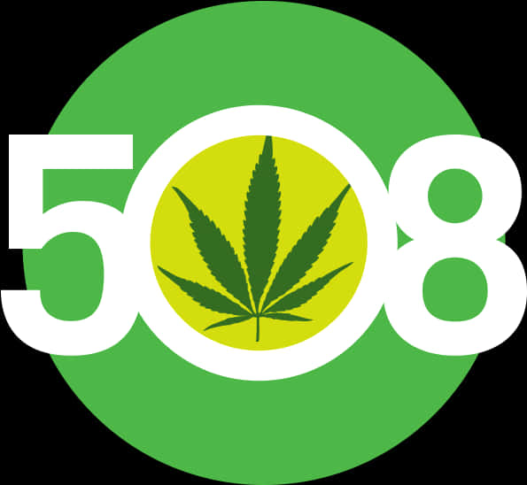 Cannabis Leaf Number508 Logo PNG Image