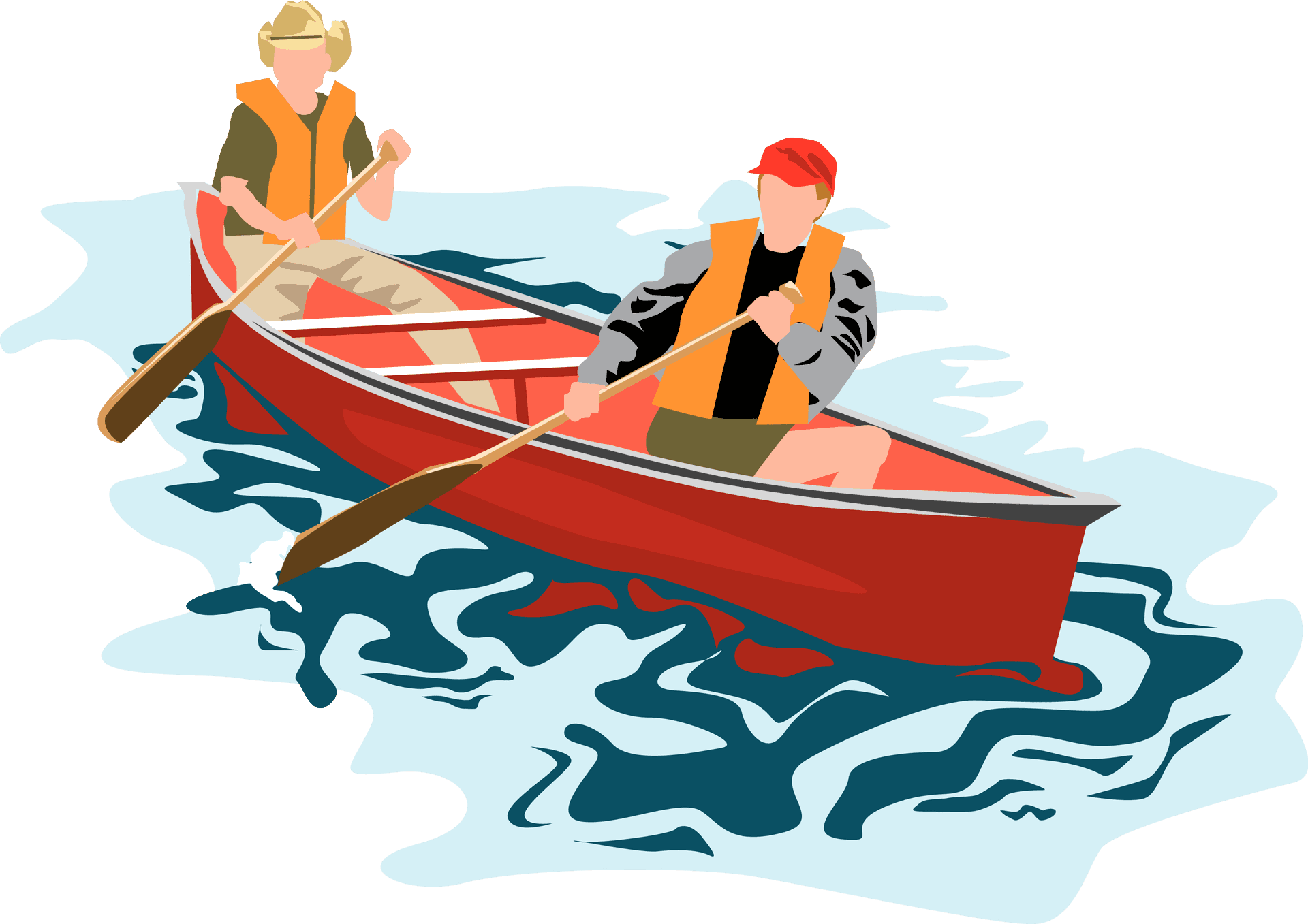 Canoe_ Adventure_ Vector PNG Image