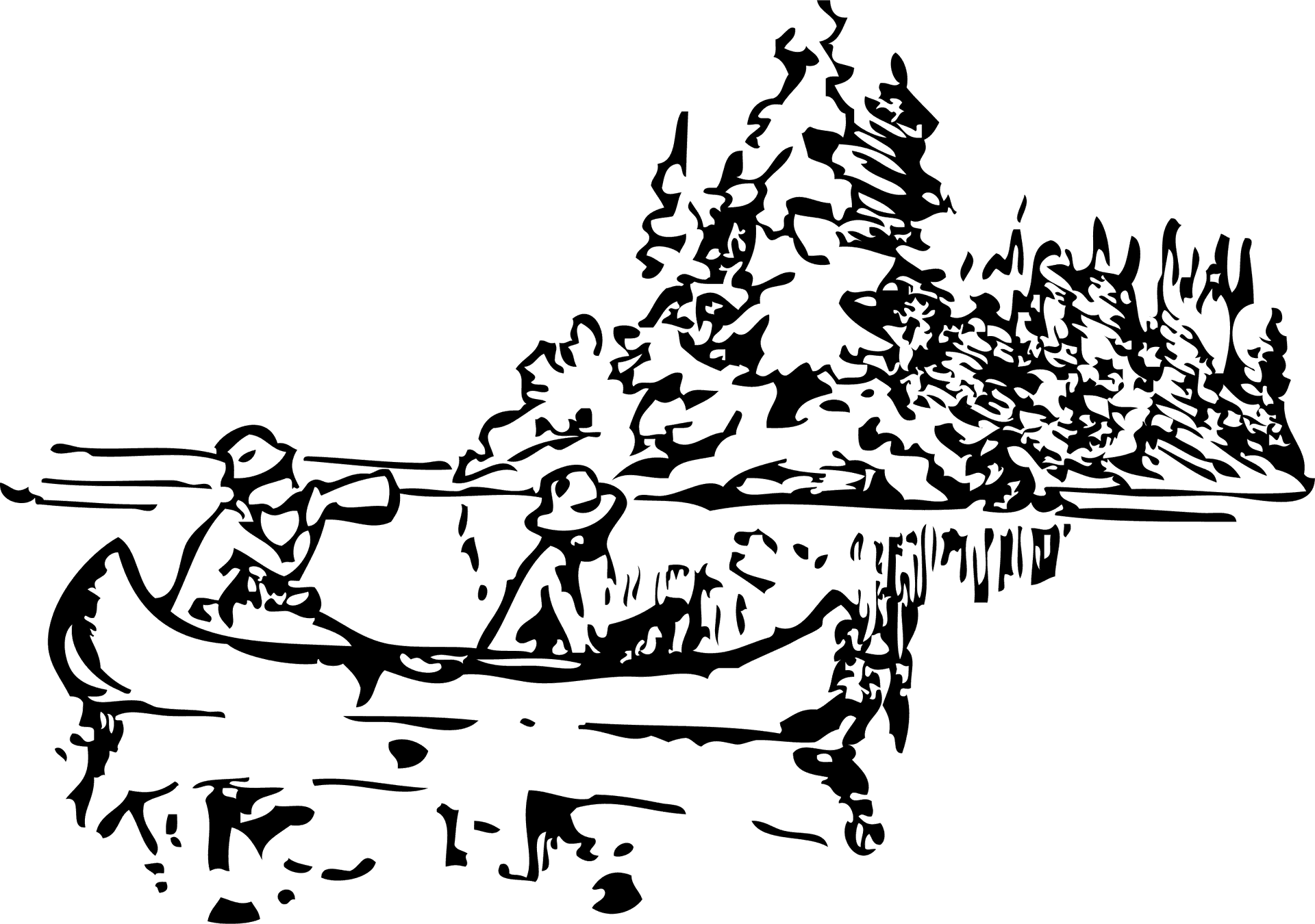 Canoeing_ Adventure_in_ Wilderness PNG Image