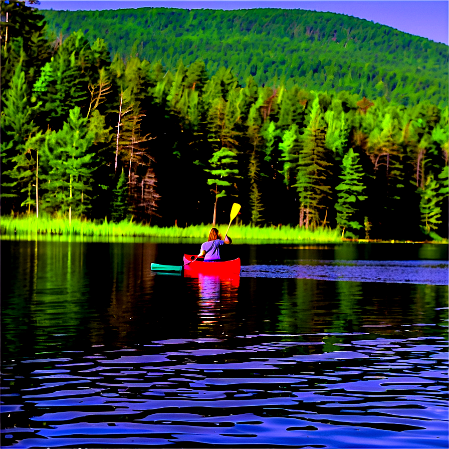 Canoeing On Maine's Lakes Png 75 PNG Image