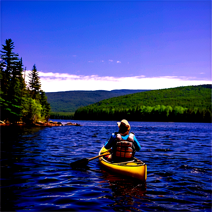 Canoeing On Maine's Lakes Png Ewt PNG Image